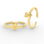 Load image into Gallery viewer, Beautiful Heart Beaded Gold Toe Ring