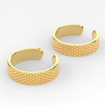 Load image into Gallery viewer, Square Chain Design Adjustable Gold Toe Ring