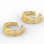 Load image into Gallery viewer, Flower Gold Toe Ring