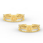 Load image into Gallery viewer, flower-design-toe-ring-for-women-in-yellow-goldr-mgs11448angle3-nl-wg