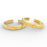 Load image into Gallery viewer, Enchanting Floral Design Gold Toe Ring