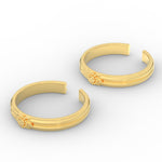 Load image into Gallery viewer, Enchanting Floral Design Gold Toe Ring