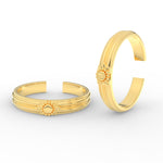 Load image into Gallery viewer, Enchanting Floral Design Gold Toe Ring