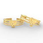 Load image into Gallery viewer, Traditional 3 Layers Heart Design Gold Toe Ring