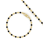 Load image into Gallery viewer, Black & Gold Beads Baby Bracelet (1Pc)