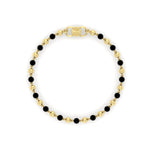 Load image into Gallery viewer, Black & Gold Beads Baby Bracelet (1Pc)