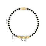 Load image into Gallery viewer, 3 Oval Gold Black Beads Baby Bracelet (1Pc)
