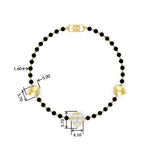 Load image into Gallery viewer, Round Diamond & Black Beaded Pear Shaped Baby Bracelet (1Pc)