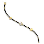 Load image into Gallery viewer, Round Diamond & Black Beaded Pear Shaped Baby Bracelet (1Pc)