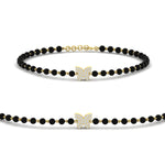 Load image into Gallery viewer, Diamond Butterfly Black Beaded Baby Bracelet (1Pc)