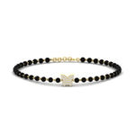Load image into Gallery viewer, Diamond Butterfly Black Beaded Baby Bracelet (1Pc)