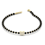 Load image into Gallery viewer, Diamond Butterfly Black Beaded Baby Bracelet (1Pc)
