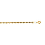 Load image into Gallery viewer, 14K Gold 4mm Diamond Cut Royal Rope Chain Necklace