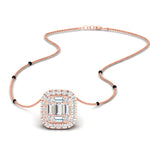 Load image into Gallery viewer, Round-Baguette-Modern-3-spaced-out-black-beads-Mangalsutra-in-rose-gold-mgs10839sleep-nl-rg.jpg?v=1767873992