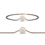 Load image into Gallery viewer, Simple Halo Diamond Mangalsutra Bracelet