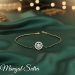 Load image into Gallery viewer, Simple-halo-diamond-mangalsutra-bracelet-in-MGSBRC11500-NL-YG