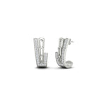 Load image into Gallery viewer, Beautiful Diamond J Hoop Earrings
