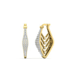Load image into Gallery viewer, Beautiful Diamond Hoop Earrings With Chains