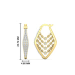 Load image into Gallery viewer, Beautiful Diamond Hoop Earrings With Chains