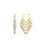 Load image into Gallery viewer, Beautiful Diamond Hoop Earrings With Chains
