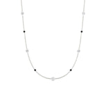 Load image into Gallery viewer, bezel-set-modern-spaced-station-chain-mangalsutra-in-white-gold-mgs11683angle1-nl-wg