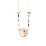 Load image into Gallery viewer, Circle Butterfly Necklace Diamond Mangalsutra