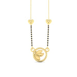 Load image into Gallery viewer, Circle Butterfly Necklace Diamond Mangalsutra