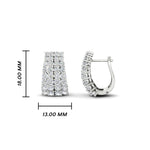 Load image into Gallery viewer, Classic Four Rows Diamond Hoops Earrings