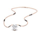 Load image into Gallery viewer, classic-heart-cut-diamond-mangalsutra-necklace-in-rose-gold-mgs11601htsleep-nl-rg