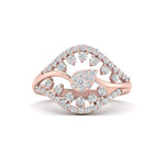 Load image into Gallery viewer, Cluster Set Open Real Diamond Ring