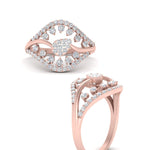 Load image into Gallery viewer, Cluster Set Open Real Diamond Ring