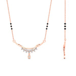 Load image into Gallery viewer, curved-3-black-bead-diamond-drop-mangalsutra-necklace-in-rose-gold-mgs9039angle2-nl-rg.jpg?v=1785411300