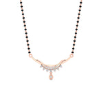 Load image into Gallery viewer, curved-black-bead-diamond-drop-mangalsutra-necklace-in-rose-gold-mgs9039angle1-nl-rg.jpg?v=1785410856