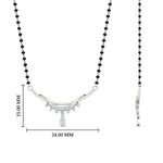 Load image into Gallery viewer, curved-black-bead-diamond-drop-mangalsutra-necklace-in-white-gold-mgs9039angle2-nl-wg-hw.jpg?v=1785410856
