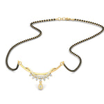 Load image into Gallery viewer, curved-black-bead-diamond-drop-mangalsutra-necklace-in-yellow-gold-mgs9039sleep-nl-yg.jpg?v=1785410856