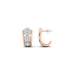 Load image into Gallery viewer, Cute J Hoop Diamond Bali Earrings