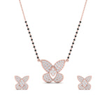 Load image into Gallery viewer, Cute Butterfly Mangalsutra And Earring Set