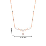 Load image into Gallery viewer, cutest-daily-wear-3-black-beads-spaced-out-mangalsutra-in-rose-gold-mgs11159angle1-nl-rg-hw