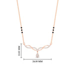 Load image into Gallery viewer, cutest-daily-wear-diamond-3-black-beads-cute-mangalsutra-in-rose-gold-mgs11159angle1-nl-rg-hw