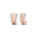 Load image into Gallery viewer, Daily Wear Diamond J Hoops Earrings