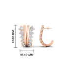 Load image into Gallery viewer, Daily Wear Diamond J Hoops Earrings