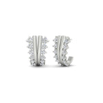 Load image into Gallery viewer, Daily Wear Diamond J Hoops Earrings
