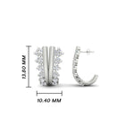 Load image into Gallery viewer, Daily Wear Diamond J Hoops Earrings
