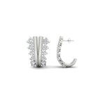 Load image into Gallery viewer, Daily Wear Diamond J Hoops Earrings