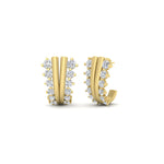 Load image into Gallery viewer, Daily Wear Diamond J Hoops Earrings