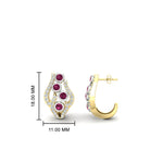 Load image into Gallery viewer, Daily Wear Diamond Indian Style Huggies