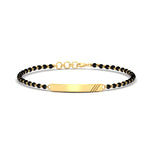 Load image into Gallery viewer, Dainty Gold Bar Men's Mangalsutra Bracelet