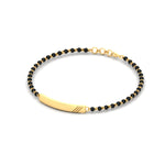 Load image into Gallery viewer, Dainty Gold Bar Men's Mangalsutra Bracelet