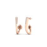 Load image into Gallery viewer, Delicate Bali Flower J Hoops Earrings