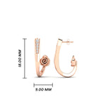 Load image into Gallery viewer, Delicate Bali Flower J Hoops Earrings